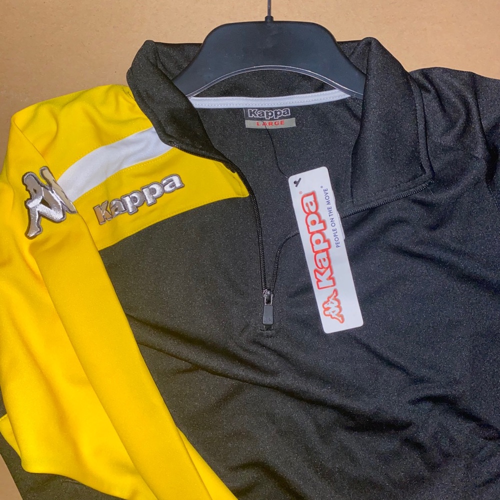 Kappa Yellow QuarterZip sweater
